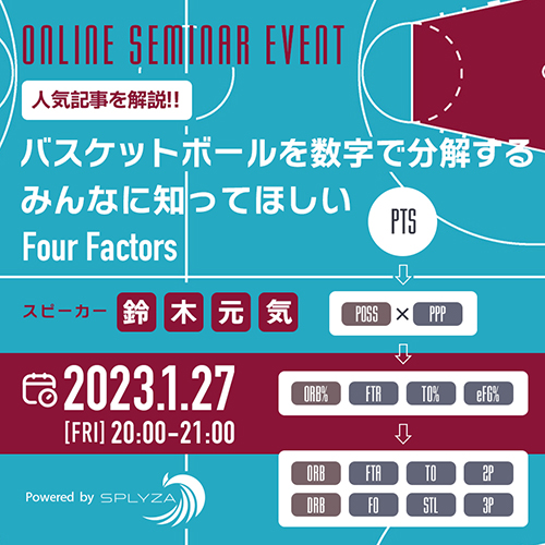 人気記事を解説！バスケットボールを数字で分解する～みんなに知ってほしいFour Factors～